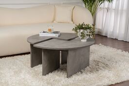 Moira dvoudílný konferenční stolek, beton