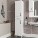 Selin úzká koupelnová skříň, bílá