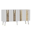 Isil komoda na nožičkách, bílá / zlatá