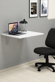 Nur nástěnný sklápěcí stůl na notebook, bílá