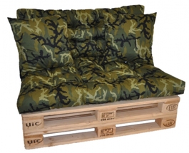 Polstry na paletový nábytek - látka maskáč