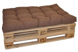 Sedák na paletu 120x80 hnědý melír