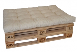 Sedák na paletu 120x80 světle béžový melír