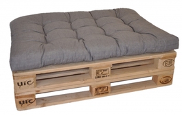 Sedák na paletu 120x80 šedý melír