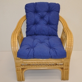 Polstr na křeslo Rio De Janeiro látka modrý melír