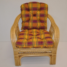 Polstr na křeslo Rio De Janeiro látka okrová kostka