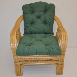 Polstr na křeslo Rio De Janeiro látka tmavě zelený melír