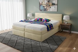 Postel KOSKA 180 cm s roštem a úložným prostorem