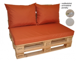Polstry na paletový nábytek voděodolné -barva cihlová