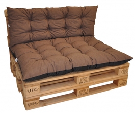 Polstry na paletový nábytek sada Basic - látka hnědý melír