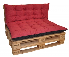 Polstry na paletový nábytek sada Basic - látka vínový melír