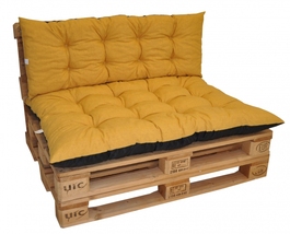 Polstry na paletový nábytek sada Basic - látka žlutý melír