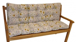 Polstr na zahradní lavičku 120 cm - motiv luční kvítí