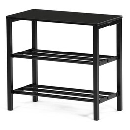 Botník, kov, černá, 83168-42 BK