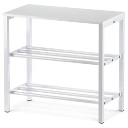 Botník, kov, bílá, 83168-42 WT