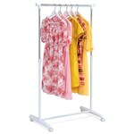 Stojan na šaty, kov, bílá, ABD-1201 WT