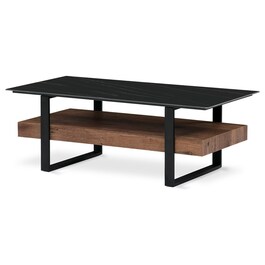 Konferenční stolek 120x60x43cm, slinutá keramika, mramor, AHG-286 BK