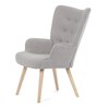 Křeslo ušák, šedá, látka bouclé, AK-309 GREY2