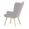 Křeslo ušák, šedá, látka bouclé, AK-309 GREY2