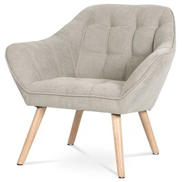 Křeslo, stříbrná látka, AK-321 SIL2