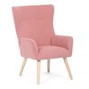 Křeslo ušák, růžová, manšestrová látka, AK-314 PINK2