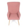 Křeslo ušák, růžová, manšestrová látka, AK-314 PINK2