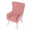 Křeslo ušák, růžová, manšestrová látka, AK-314 PINK2
