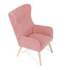 Křeslo ušák, růžová, manšestrová látka, AK-314 PINK2