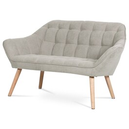 Dvoumístná pohovka, stříbrná, látka, AK-322 SIL2