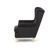 Křeslo ušák, černá látka, AK-388 BK2