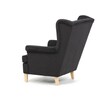 Křeslo ušák, černá látka, AK-388 BK2