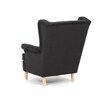 Křeslo ušák, černá látka, AK-388 BK2