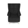 Křeslo ušák, černá látka, AK-388 BK2