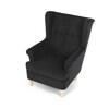 Křeslo ušák, černá látka, AK-388 BK2