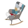 Houpací křeslo, vícebarevná, látka, AK-374 PW2