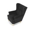 Křeslo ušák, černá látka, AK-388 BK2
