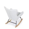 Houpací křeslo, bílá, látka, AK-376 WT2