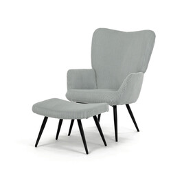 Relaxační křeslo, modrá, manšestrová látka, AK-L7285 BLUE6