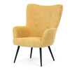 Křeslo ušák, žlutá, látka bouclé, AK-W1206 YEL2