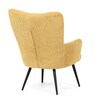 Křeslo ušák, žlutá, látka bouclé, AK-W1206 YEL2