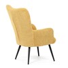 Křeslo ušák, žlutá, látka bouclé, AK-W1206 YEL2