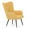 Křeslo ušák, žlutá, látka bouclé, AK-W1206 YEL2