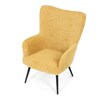 Křeslo ušák, žlutá, látka bouclé, AK-W1206 YEL2