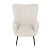 Křeslo ušák, béžová, látka bouclé, AK-W1206 CRM2