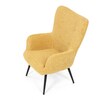 Křeslo ušák, žlutá, látka bouclé, AK-W1206 YEL2