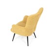 Křeslo ušák, žlutá, látka bouclé, AK-W1206 YEL2