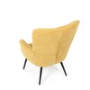 Křeslo ušák, žlutá, látka bouclé, AK-W1206 YEL2