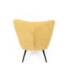 Křeslo ušák, žlutá, látka bouclé, AK-W1206 YEL2