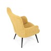 Křeslo ušák, žlutá, látka bouclé, AK-W1206 YEL2