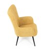 Křeslo ušák, žlutá, látka bouclé, AK-W1206 YEL2
